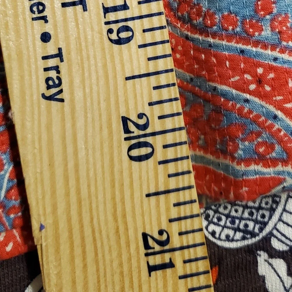 J.Crew No. 2 Pencil Skirt Red Blue Paisley Print Cotton Stretch Office 4